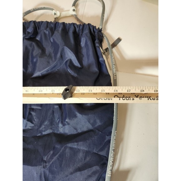 Under Armour‎ UA Undeniable SackPack Drawstring Backpack Navy Blue/Gray 19" Zips - Picture 7 of 7